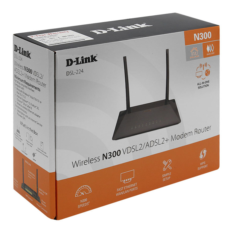 dsl-224-3 جعبه مودم روتر دی-لینک مدل DSL-224
